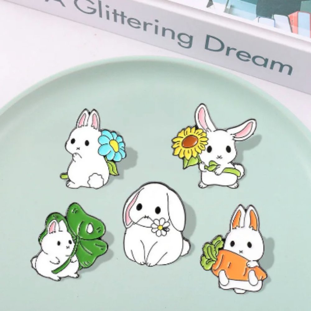 🍏50% OFF/3+...Cute Bunny Pins